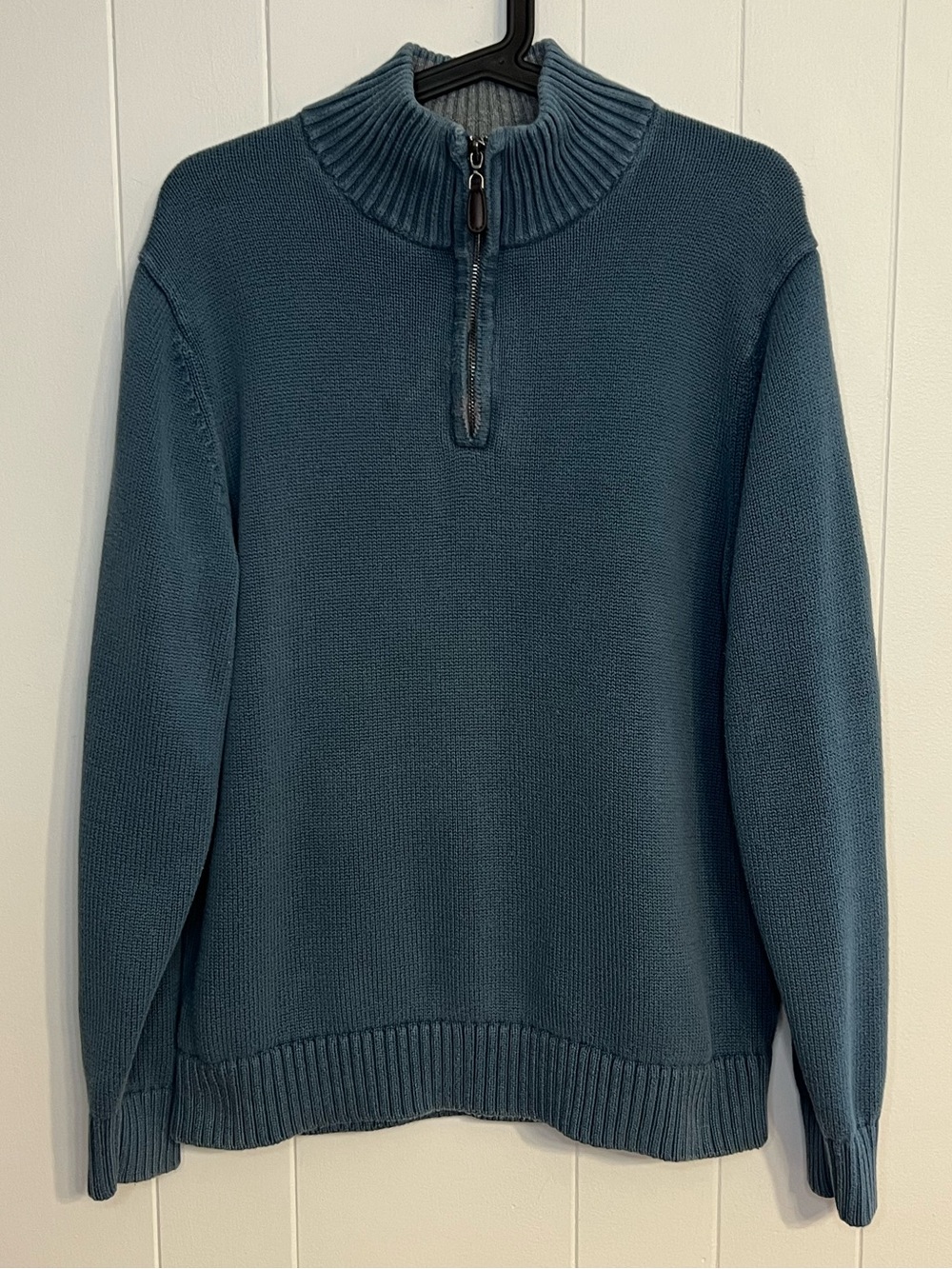 L.L. Bean 100% Cotton Knit Quarter-Zip‎ Sweater Size M